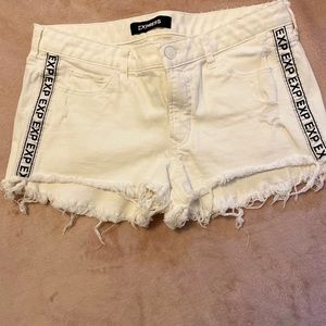White Jean Shorts